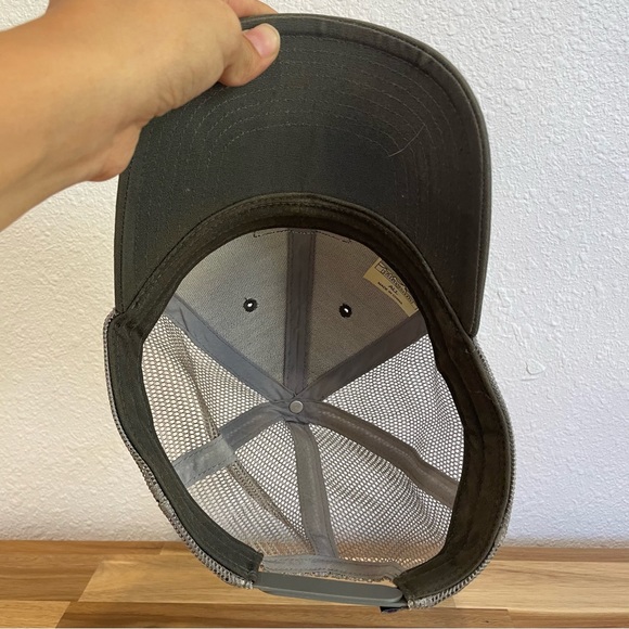 Patagonia Unisex Gray Wave Print Logo Trucker Hat - Picture 12 of 12